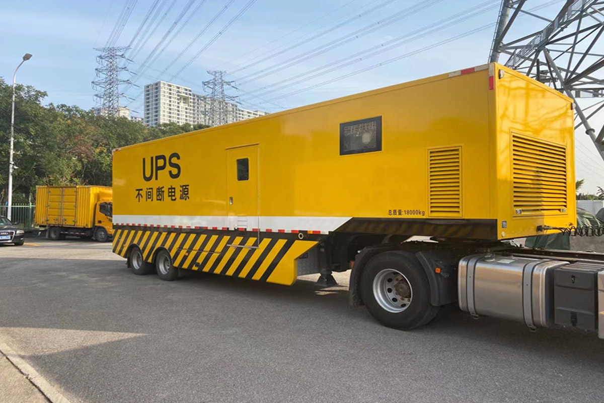 乐安发电机租赁施工现场